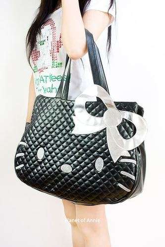 Hello Kitty Shoulder Bag, Handbag, Ladies Bag Black