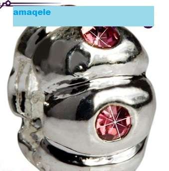 Sterling Silver PLATED Bead, fits most European Charm Bracelets