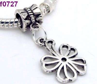 Flower Dangling  Bead fits most European Charm Bracelets
