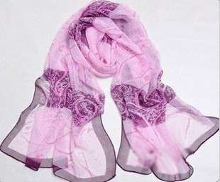 Lovely Chinese Silk Scarf - Pink