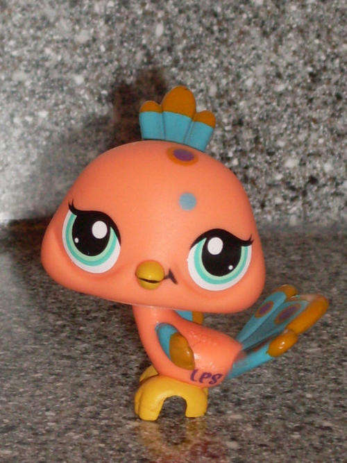 Littlest pet shop, Very Rare - Orange Peacock 1462