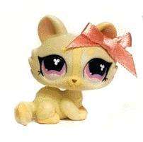 Littlest Pet Shop, Persian Cat  Wild Cat 848 w bow