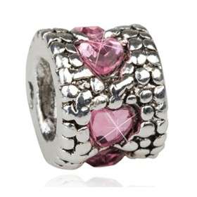 Sterling Silver PLATED Bead, fits most European Charm Bracelets