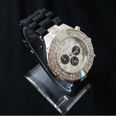 Stunning Watch  Black Jelly Strap