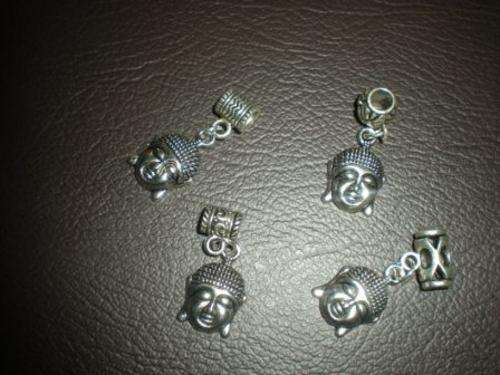 Buddha  Dangling Silver bead fits most European Charm Bracelets