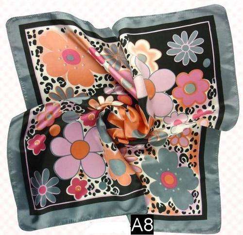 Vibrant Scarf with Flower Design