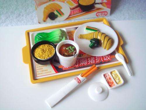 Miniature, Re-ment, Collectable Handmade Dollhouse Miniature - Drumstick Lunch KFC style