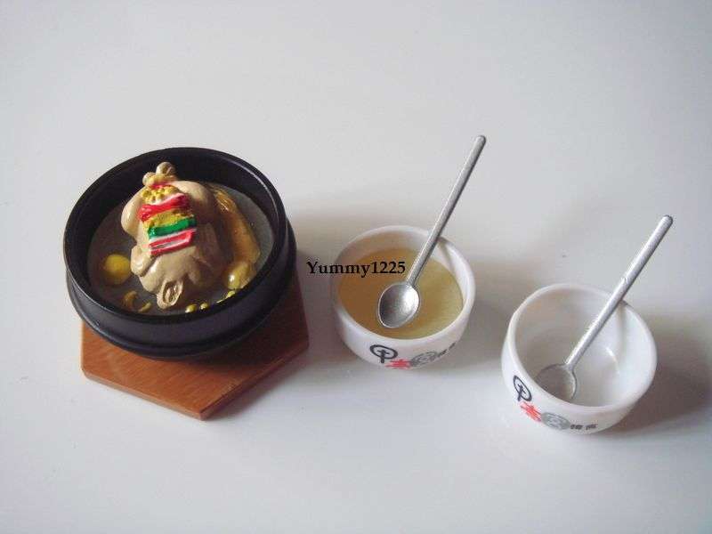 Miniature, Re-ment, Collectable Handmade Dollhouse Miniature - Chicken Lunch Oriental