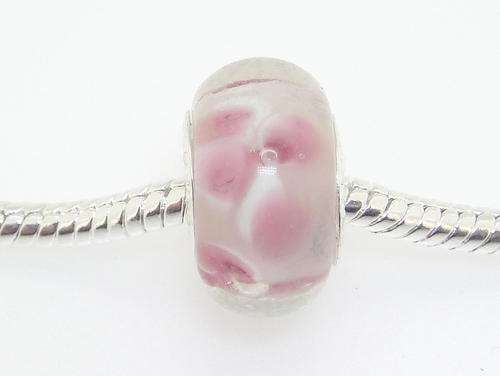 Bead, Murano Style Bead, Pink - fits most European Charm Bracelets