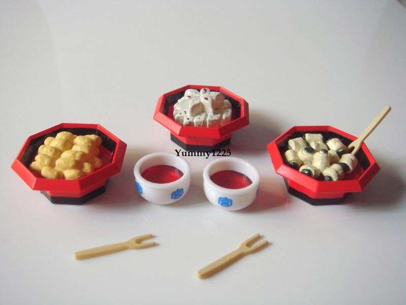 Miniature, Re-ment, Collectable Handmade Dollhouse Miniature -  Traditional Asian Meal