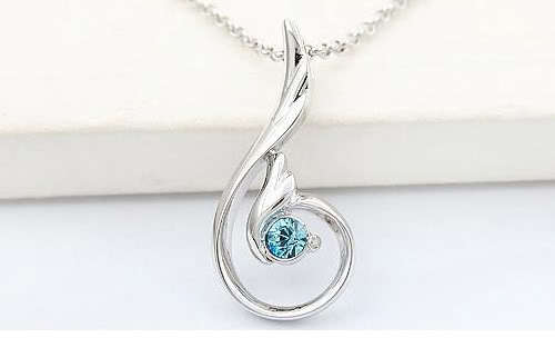 Rhinestone Necklace in blue