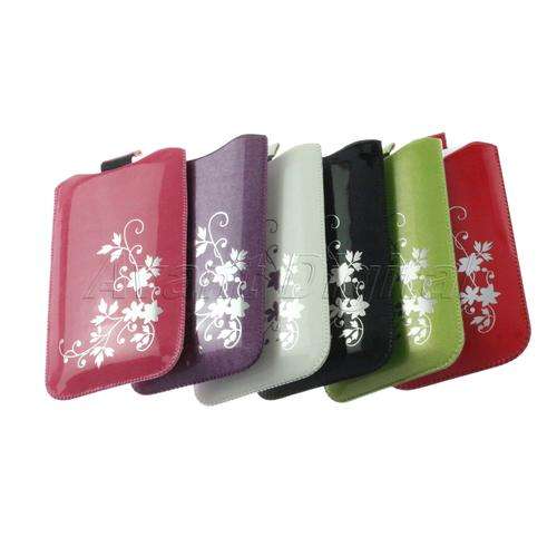 GREEN!! - Universal Cellphone Cover / Pouch Cover Case Pull Tab Leatherette size large in GREEN