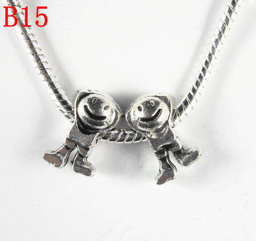 Bead in Tibetan Silver , Charm Boy Naughty Boy for Charm Bracelets