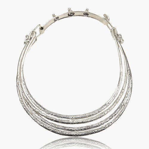 Fashion Necklace in Tibetan Silver, Multilayer