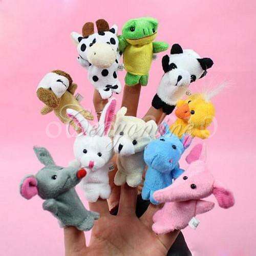 Finger Puppets, Plush Dolls - 10 pieces - animals