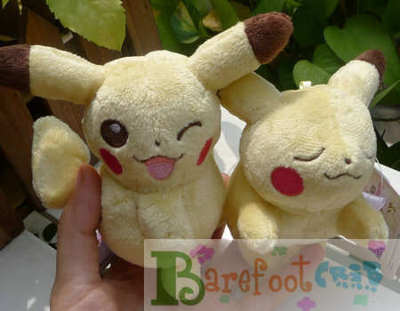 Pokemon, Banpresto Plush  - Pikachu Set of 2 Sleep and Smile Pikachu -  approx. 10 cm