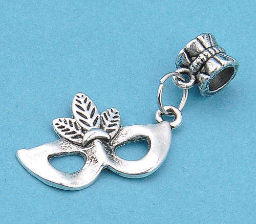 Danging Bead, Mask - Tibetan silver