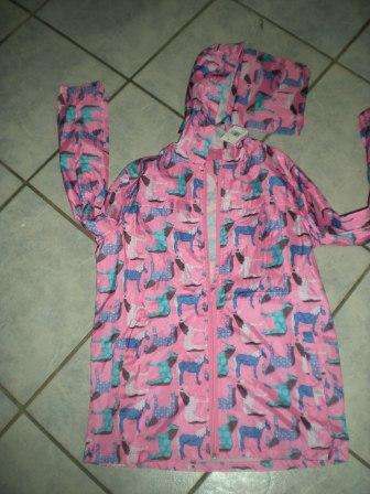 Rain Jacket - Pink with Horses