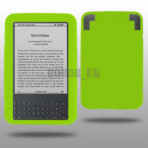 Soft PVC Plastic Cover for ebook, kindle 3 3G, etc Reader - green