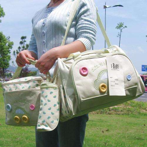 4 Piece Nappy Diaper Bag  Set in Khaki