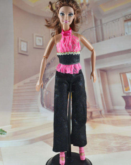 Barbie Fashion House -  Clothes, Handmade, Formal Evening clothes, 2 piece pants set