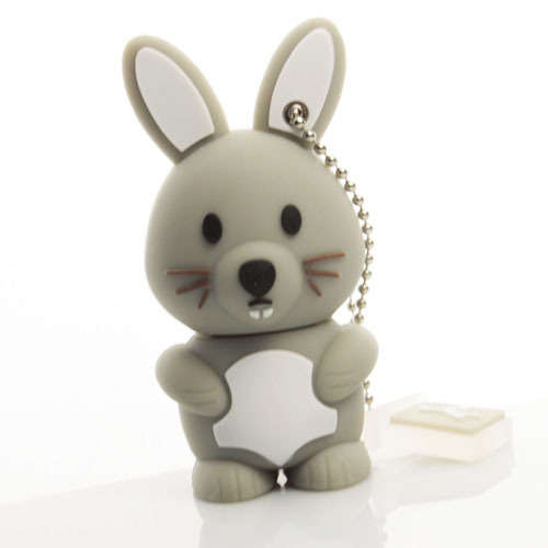 USB Memory Stick / 8GB Grey Rabbit USB 2.0 Flash Drive