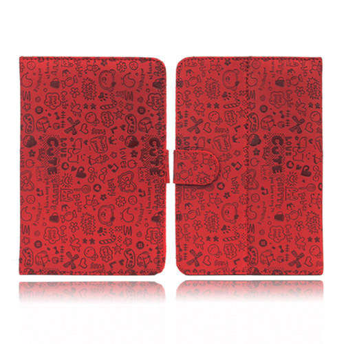 RED Folding PU Leather Stand Case Cover For 7" inch Tablet PDA Android PC MID