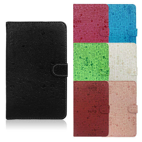 BLACK Folding PU Leather Stand Case Cover For 7" inch Tablet incl. keyboard