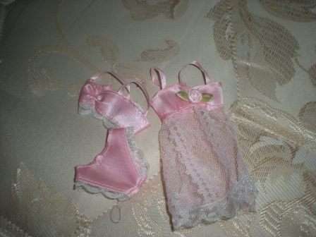 Barbie Fashion House -  Clothes, Handmade,   Lingerie Set Pink
