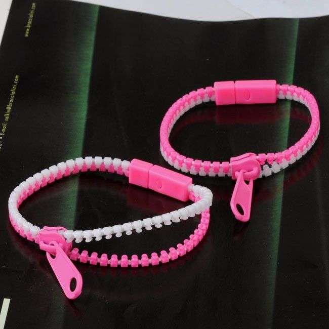 Fashion Bracelet - 1 PieceUnisex Colorful HipHop Acrylic Rock Punk Zipper Zip Shaped Bangle Bracelet