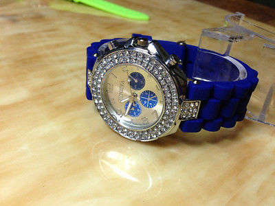 Stunning Watch  Blue Jelly Strap - Geneva