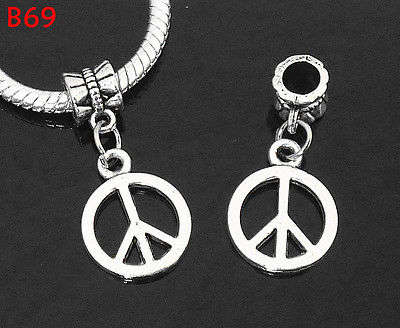 Bead,Dangling Bead, Peace sign