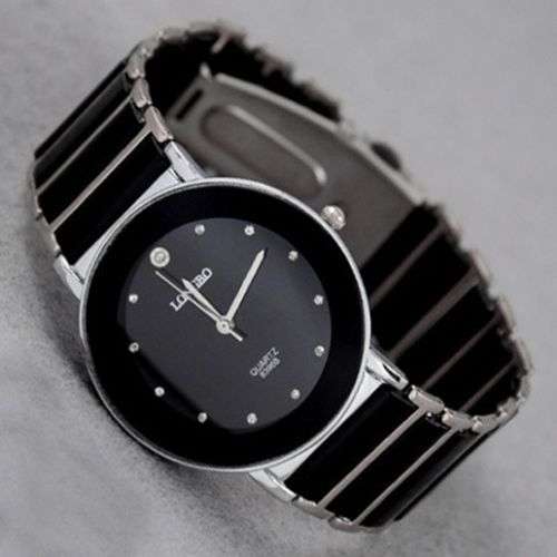 Longbo Watch - Fashion Unisex Round Dial Quartz Black Normal Ceramic Stainless Steel Wrist Watch