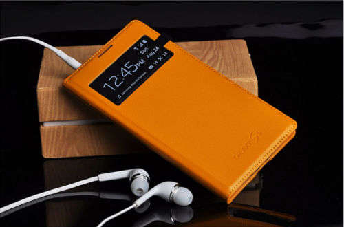 Cellphone Cover / Pouch  Case Flip coverFor Samsung GALAXY S4 - Gold / Beige