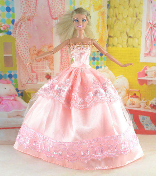 Barbie Fashion House -  Clothes, Handmade, Evening Dress Evening Gown Pink