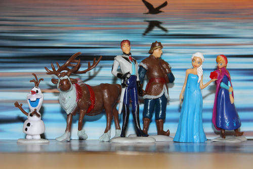 Cake Toppers Disney Frozen Figure 6 PC Doll Anna Elsa Hans Kristoff Sven Olaf