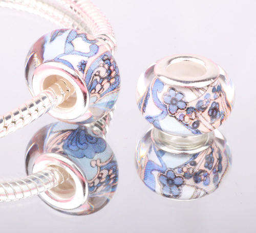 Bead,   Murano Style   - fits most European Style Charm Bracelets