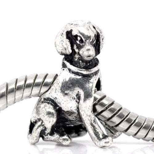 Bead, Dog in Tibetan Silver