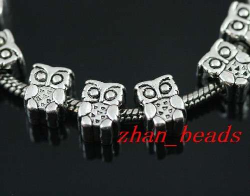 Tibetan Silver Owl Bead