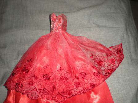 Barbie Fashion House -  Clothes, Handmade, Clothing - Gown, Evening Dress Red