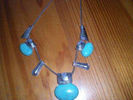 Chunky Fashion Necklace - Turquoise