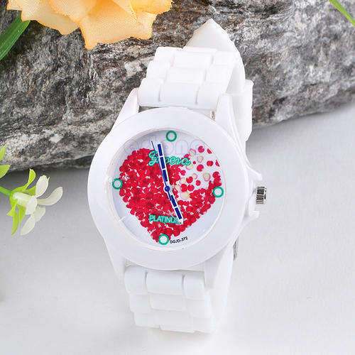 Fashion Silicone Rubber Jelly Gel Quartz Analog Sports Women's Wrist Watch
