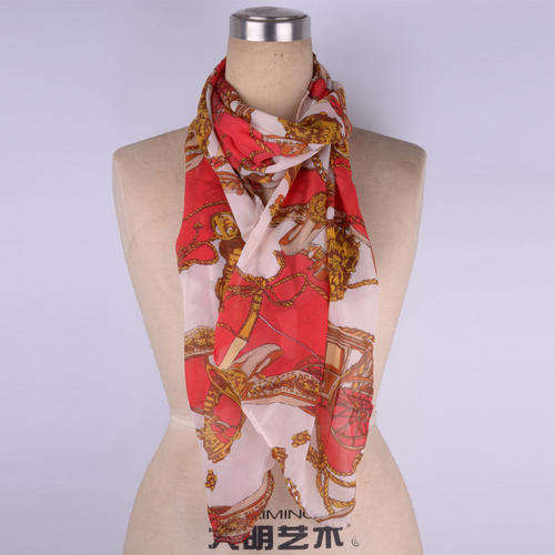 Pink  Carriage Lady Fashion Stylish Warm Soft Chiffon Scarf Wrap Shawl Stole