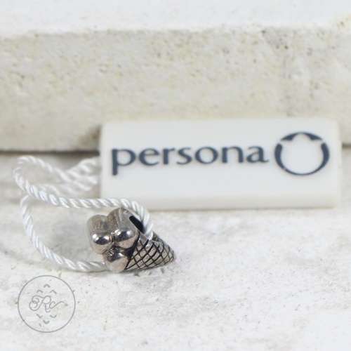 Sterling Silver - PERSONA Ice Cream Cone Bead 1.5g - Charm Pendant