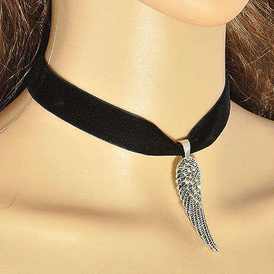Velvet Choker Angel Wing