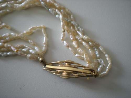 Fresh Water Pearls Bracelet with 24K Gold Clasp - secondhand