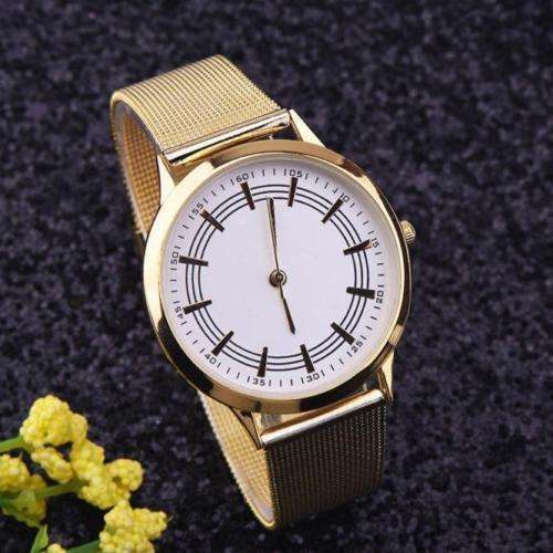 Women Men Metal Stainless Steel Watch Alarm Analog Digital Quartz Wrist Watch N1