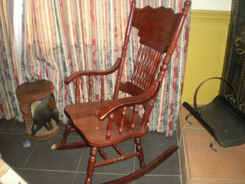 Antique Wooden Rocking Chair - damaged please look at pictures