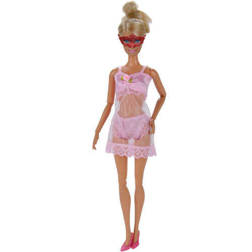 Barbie Fashion House -  Clothes, Handmade, Clothing - Lingerie Set Pink