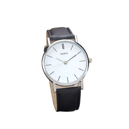 Geneve - 2015 New Unisex  Retro Watch Leather Band Analog Watch Alloy Quartz Wrist Watch